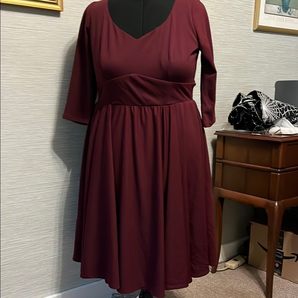 PUG Burgundy dress